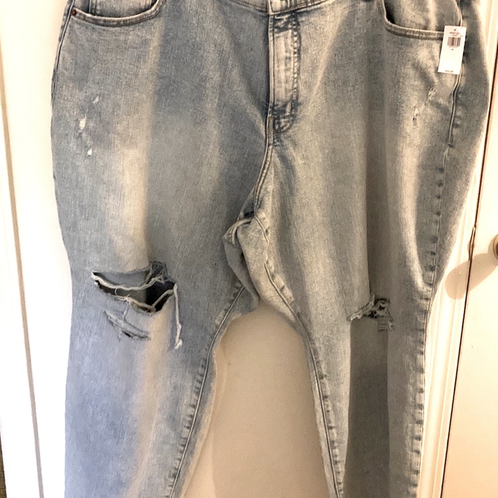 Nwt Old Navy, high rise curvy 0 G St. ankle light wash jeans size 24W